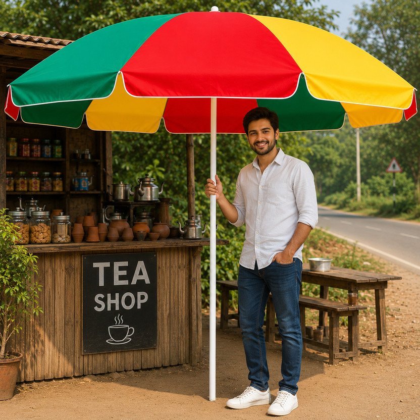 ARUN & SONS Garden Umbrella Big Size Durable Shade for Garden Seating Use Umbrella(Multicolor)