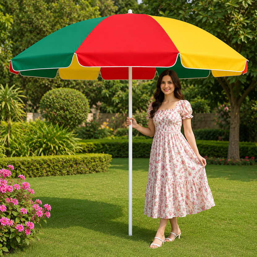 RAINVIBE Garden Umbrella 7 Feet for Garden Furniture and Patio Shade Umbrella(Multicolor)