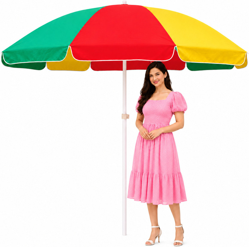 RAINVIBE RAINVIBE Garden Umbrella 6Ft UV Protection Outdoor Shade For Balcony Durable Umbrella(Multicolor) - Flipkart Deal