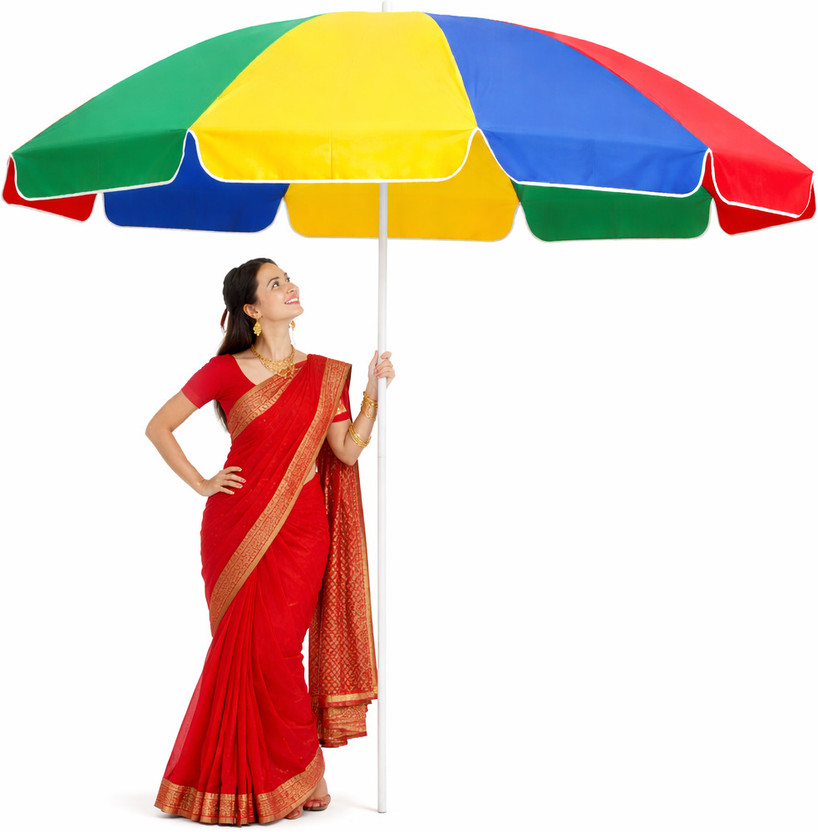BLUE FLIX Outdoor Umbrella Garden Umbrella 7ft Sun Shade Patio Shade Outdoo_K161 Umbrella(Multicolor)