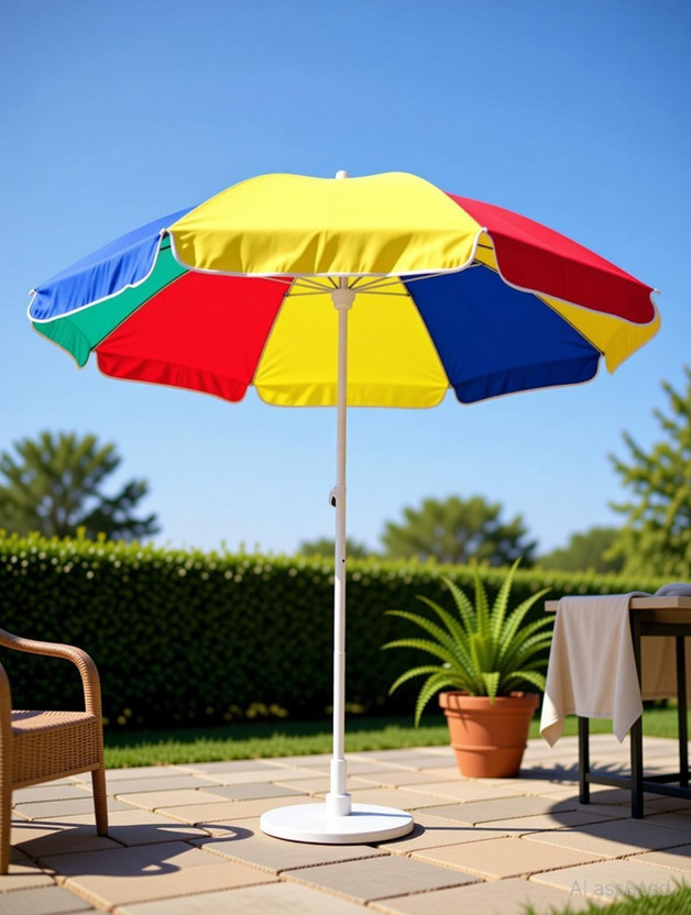 Rainpopson Garden Umbrella Stand Outdoor Big Size Patio Garden Beach And Sun Umbrella(Multicolor)