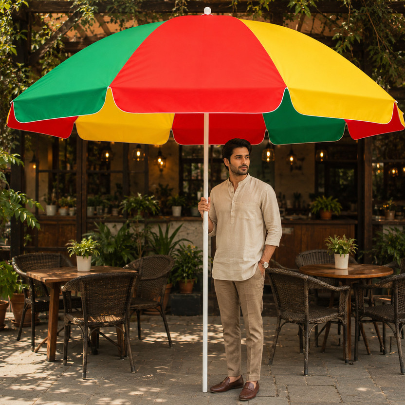 ARUN ARUN & SONS Large Garden Umbrella for Outdoor Dining Outdoor Durable Shade Umbrella(Multicolor) - Flipkart Deal