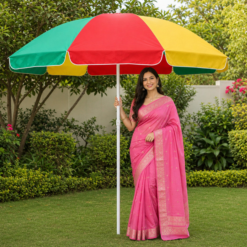 BLUE BLUE FLIX Garden Umbrella Elegant Garden Decor Outdoor Protection Design Umbrella(Multicolor) - Flipkart Deal