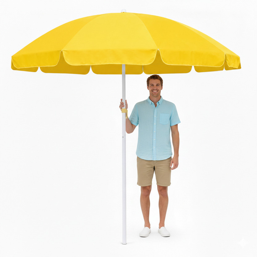 GREEN BIRD Strong Outdoor Garden Umbrella 7ft Sun Rain Protection Without Stand_F5 Umbrella(Yellow)