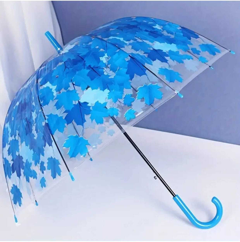 starStore Transparent Mushroom Shape Bubble Umbrellas Umbrella(Transparent, Blue)