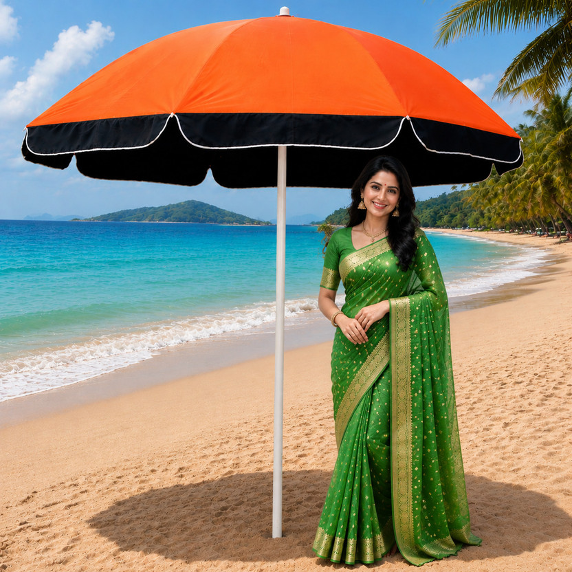 ARUN ARUN & SONS 7ft/42in Outdoor Garden Umbrella Waterproof for Patio Umbrella(Orange) - Flipkart Deal