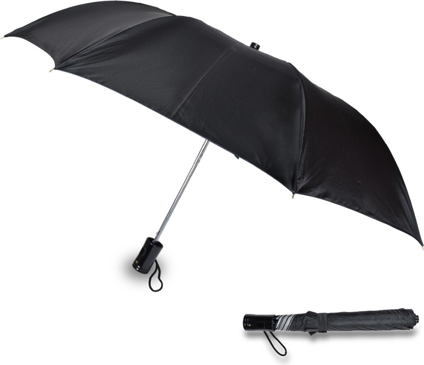 Flipkart SmartBuy 2 fold Auto Open Polyester Umbrella(Black)