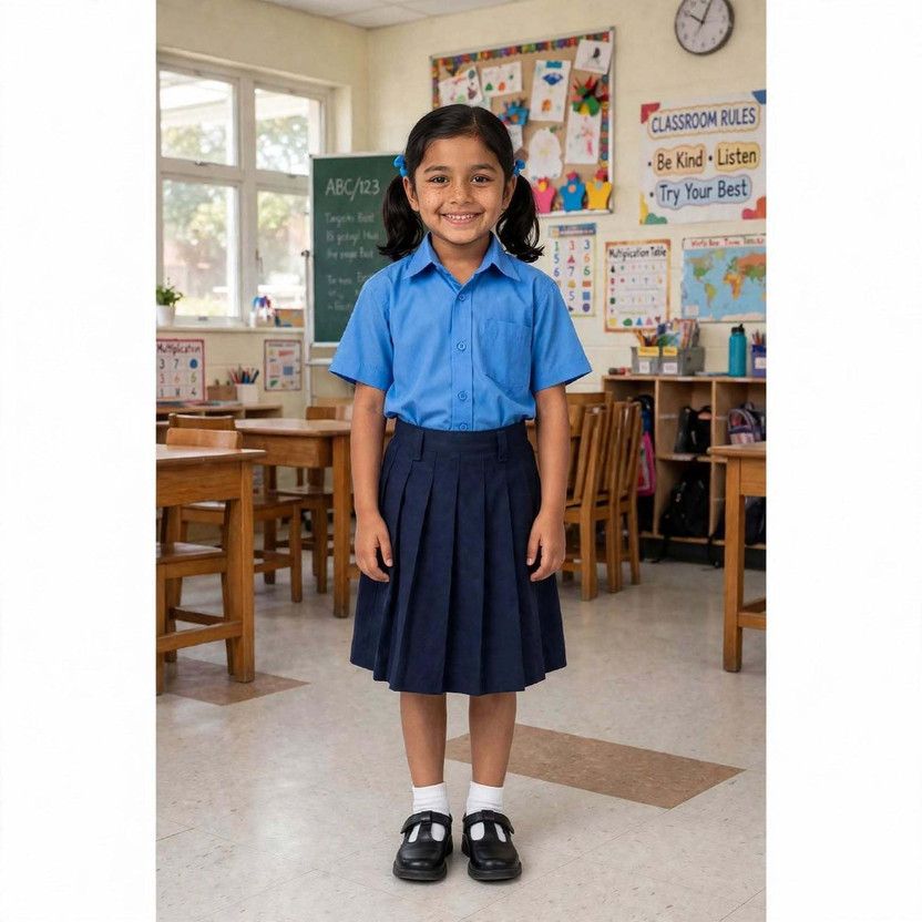 Ayaandress3 Ayaandress3 Blue Uniform Skirt(Kolkata, Hyderabad, Chennai, Jaipur) - Flipkart Deal