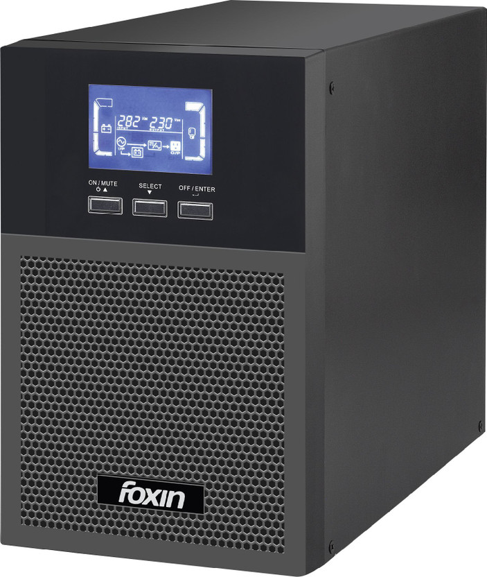 Foxin 1KVA online UPS FPS 1000B 230 V Online/double-conversion Tower Model UPS with Overload Protection with Digital Display 3 Outlet Plugs