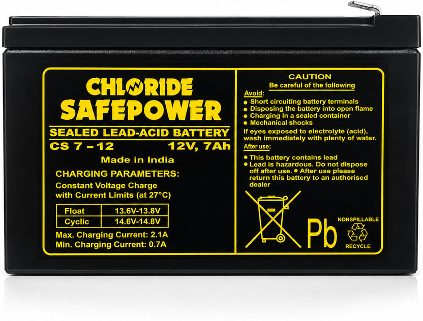 EXIDE 7.2Ah battery for UPS 12 V Offline/Standby Tower Model UPS with Overload Protection 0 Outlet Plugs