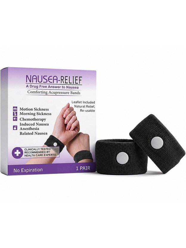 VRUSTEE VRUSTEE Anti-Nausea Wristband for Anxiety,Air Sickness Reliefs Handband with Pair Men & Women(Black, Pack of 2) - Flipkart Deal