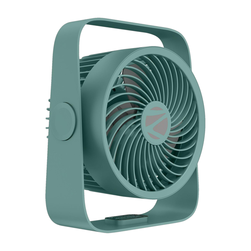 ZEBRONICS �Portable Desk, Upto 13h Backup, 3600mAh Rechargeable Battery, 4 Speed Modes Zeb-Heat Buster 300 USB Fan(Teal Green)