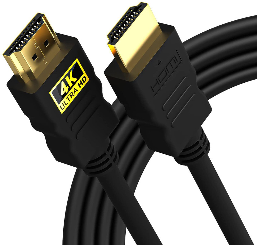 HIMSTAG Electronics HDMI Cable 1.8 m 1.8m High-Speed HDMI Cable - Ultra HD 4k x 2k HDMI Cable - HDMI to HDMI M/M - 5 ft HDMI 1.4 Cable - Audio/Video Gold-Plated(Compatible with Moniter, HDTV, TV Box, Projector, Laptop or PC, Blu-ray Player, Black, One Cable, HDMI To HDMI)