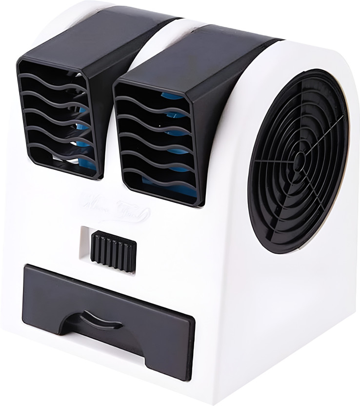 Apricot Solutions VMS-F001 Mini Portable Cooling Air Cooler with Water Tank, Quiet Operation USB & Battery Powered USB Air Cooler(Black)
