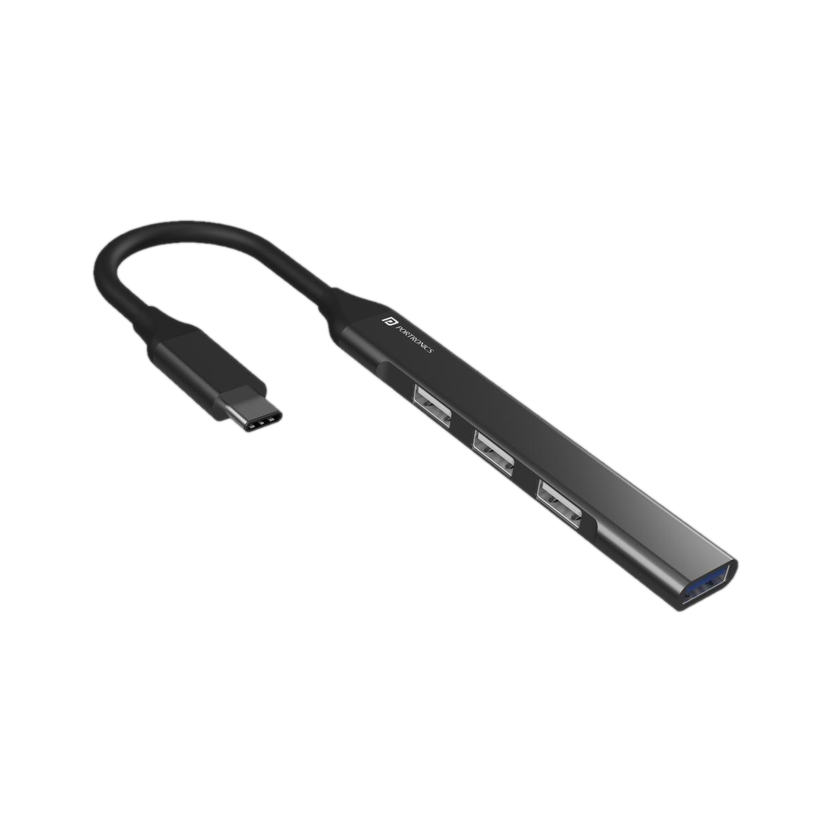 Portronics Portronics MPORT 31C Type C to 4 USB-A Ports POR-1485 USB Hub(Grey) - Flipkart Deal