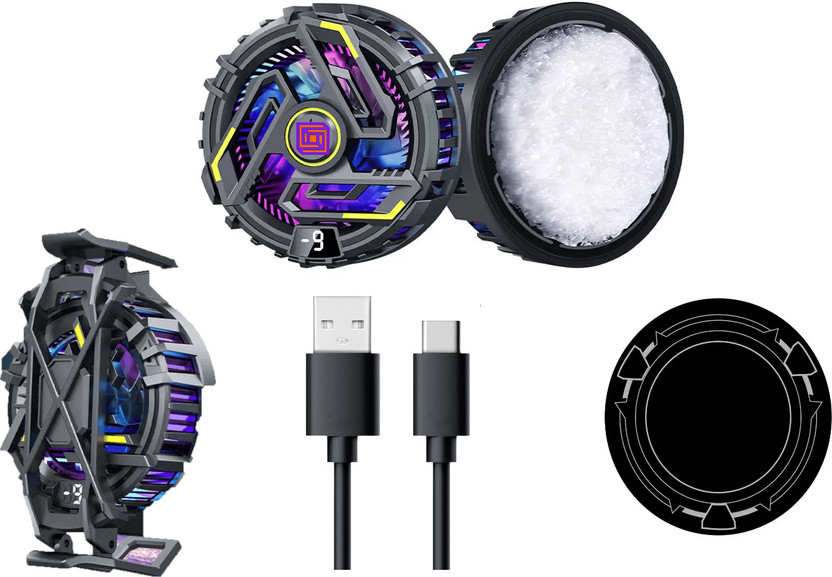 Cubonic ThermoCool JD16 Real-Time Temperature Display, High-Speed Fan & Sleek Power Cooling Fan Cabinet Cooler(Black)