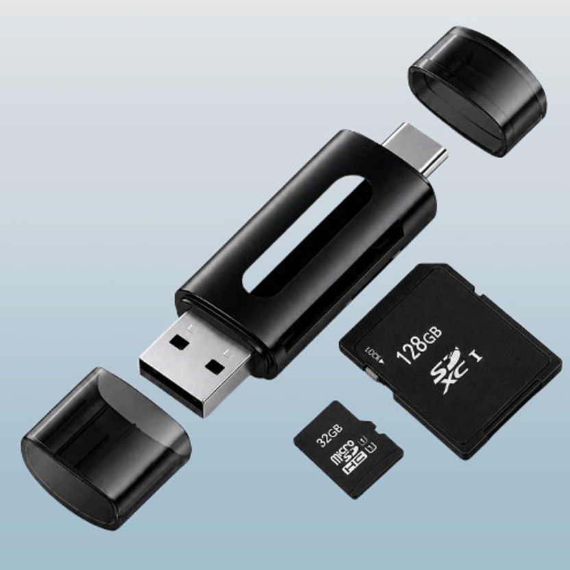 THE THE MOBILE POINT G10 2IN1 USB C,Micro USB Compatible for SD, Micro SD,SDHC Memory Card, ATUD-016 Type-C Otg Card Reader For All Mobile, Laptop Accessory, Card Reader(Black) - Flipkart Deal