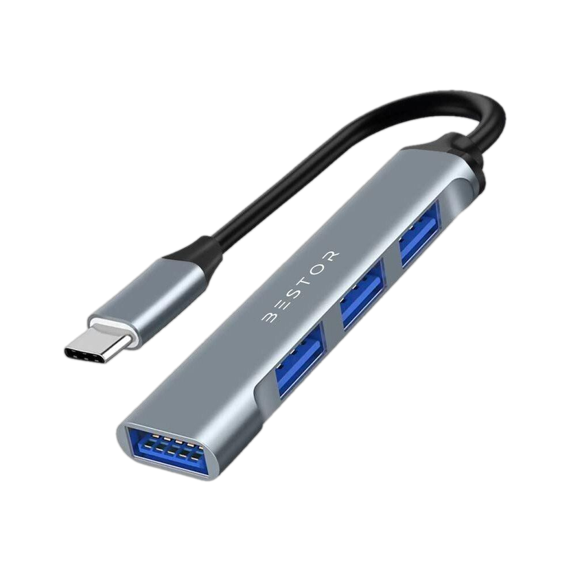 Bestor C Multiport Adapter for MacBook Pro Air 2021 2020 31C 4-in-1 4Port USB Hub(Grey)