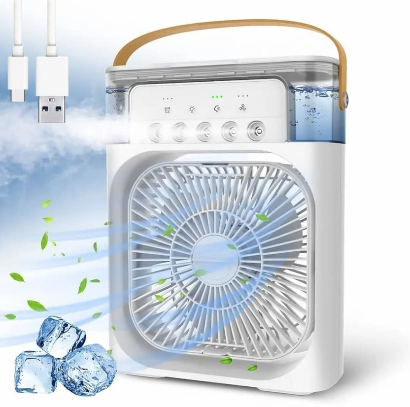 AMPLIN for Home Office -Artic Cooler 3 In 1 Conditioner Humidifier Purifier Mini Cooler cooler for room cooling mini cooler ac portable air cooler portable air USB Air Cooler(White)