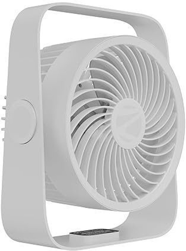 ZEBRONICS Upto 13h Backup, 3600mAh Rechargeable Battery, 4 Speed Modes Zeb-Heat Buster 300 USB Fan(White)