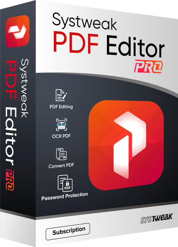 systweak PDF Editor Pro(1 Year, 3 PC)