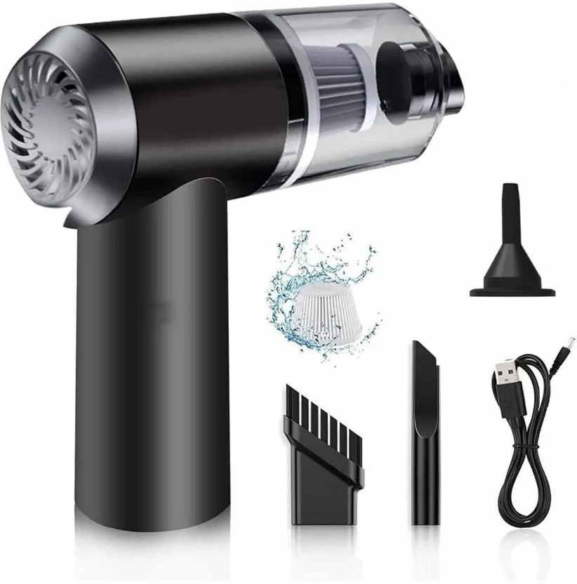 SUTARIYA ENTERPRISE SE_3-in-1 Portable Car Vacuum Cleaner Powerful Dust Vehicle Interior Cleaner Cordless Vacuum Cleaner with Swappable Battery(Black)