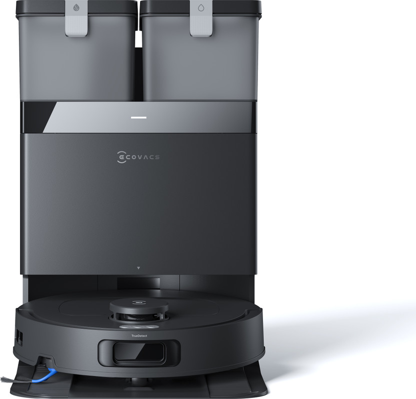 ECOVACS N50 Pro Omni Black 2026 New Launch, 25000 Pa Suction Robotic Floor Cleaner Self-Emptying Omni-Station, Zerotangle 3.0, Hot Air-Drying, Auto-Lift Mop On Carpet, Upto 300 Mins with 2 in 1 Mopping and Vacuum, Anti-Bacterial Cleaning, Reusable Dust Bag (WiFi Connectivity, Google Assistant and Al