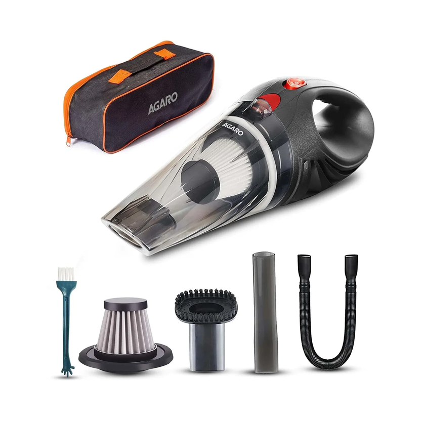 AGARO CV1077, Portable, Handheld,12V DC /106W, 4.5KPA Power Socket, 14.7ft Long Cord Car Vacuum Cleaner(Black)