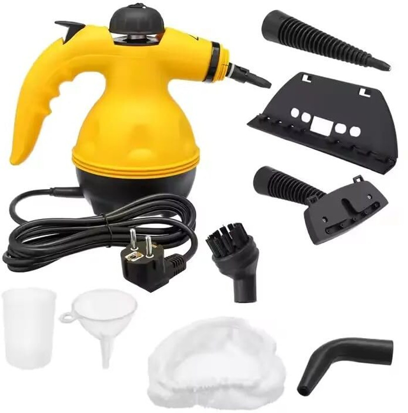 STARQ 9in1 Handheld Steam Cleaner for Home, Car & Furniture for Stubborn Stains Cordless Vacuum Cleaner(Yellow and Black)