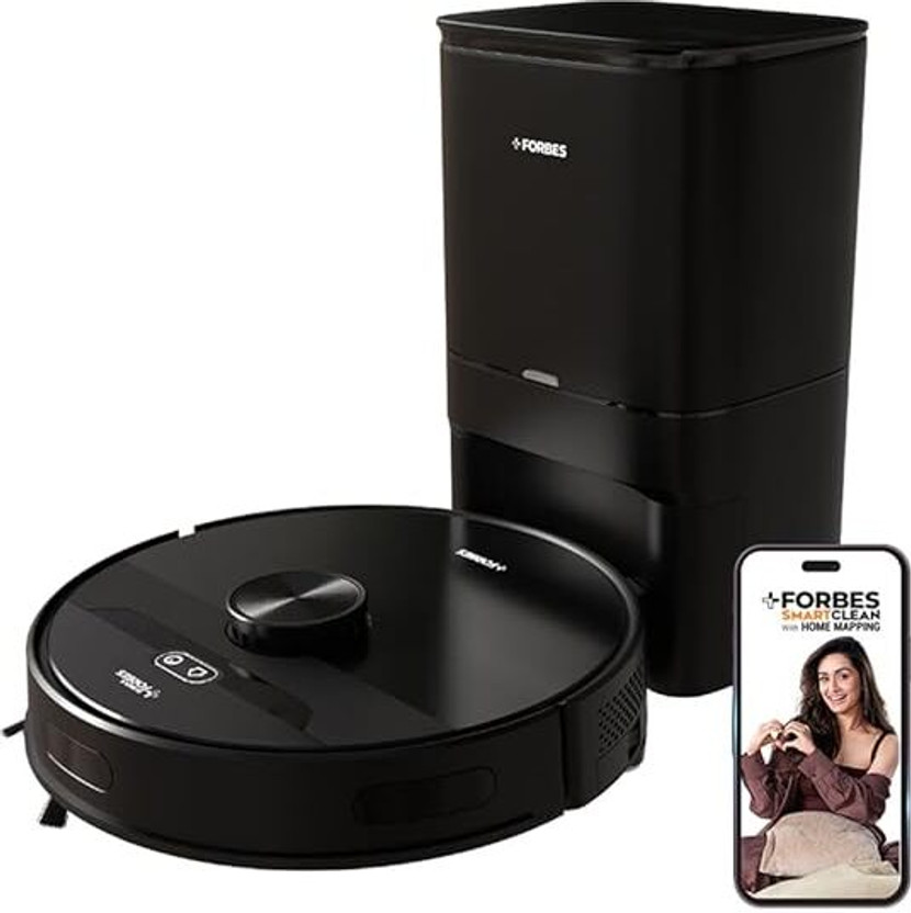 EUREKA FORBES SmartClean Auto Bin S2, 9000Pa High Suction Robotic Vacuum Cleaner Robotic Floor Cleaner (WiFi Connectivity)(Black)
