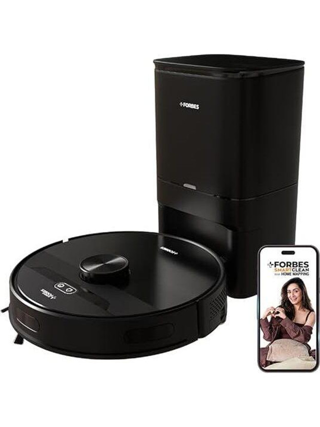 EUREKA FORBES SmartClean Auto Bin S2, 9000Pa High Suction Robotic Vacuum Cleaner Robotic Floor Cleaner (WiFi Connectivity)(Black)