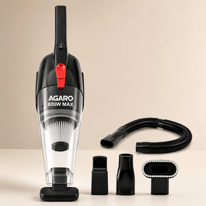 AGARO Regal 800 Watts Dry Vacuuming, 6.5 kPa Suction Power, Lightweight, Hand-held Vacuum Cleaner(Black)