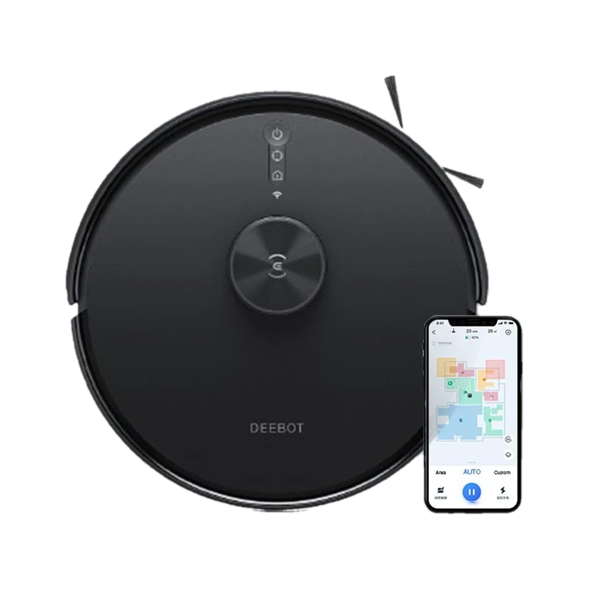 ECOVACS Y1 PRO Robotic Floor Cleaner with 2 in 1 Mopping and Vacuum (WiFi Connectivity, Google Assistant and Alexa)(Black)