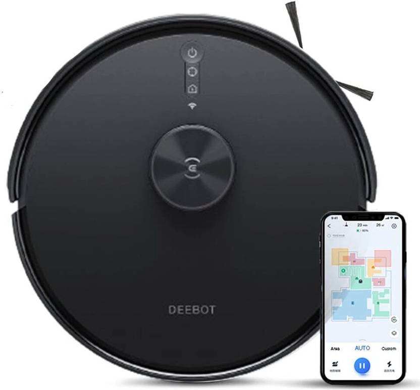 ECOVACS Y1 PRO Robotic Floor Cleaner (WiFi Connectivity, Google Assistant and Alexa) Black