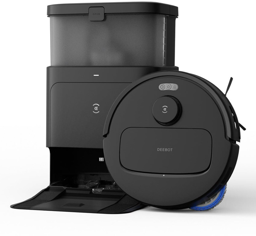 ECOVACS N30 Pro Omni Black Robotic Floor Cleaner with 2 in 1 Mopping and Vacuum, Anti-Bacterial Cleaning, Reusable Dust Bag (WiFi Connectivity, Google Assistant and Alexa)(Black)