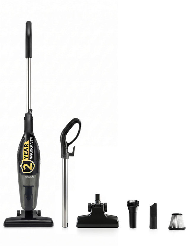 iBELL TURBOSTICK650 Stick Vacuum Cleaner Washable Hepa Filter Crevice Tool Wet & Dry Vacuum Cleaner with Anti-Bacterial Cleaning(Black)