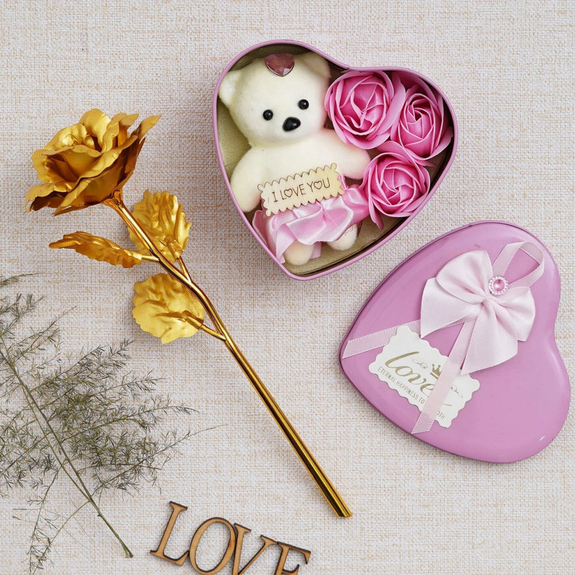 LeafBlu LeafBlu Soft Toy, Showpiece, Artificial Flower Gift Set - Flipkart Deal