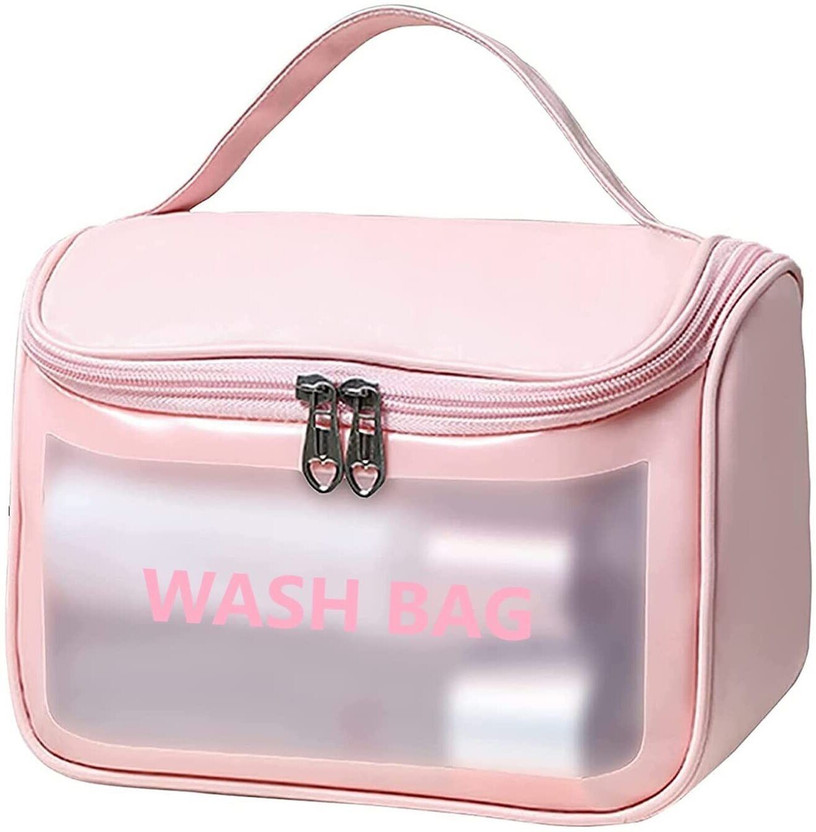 RRK IMPORT AND EXPORT Cosmetic Bag Makeup , Jewellery & multi purpose storage bag Vanity Box(Pink)
