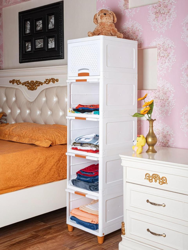 3D 3D METRO SUPER STORE 5 Compartments Plastic Storage Drawer Box for Living Room and Bedroom Home & Kitchen, Office, Toy Box, Clothes, Hospital, Jewellery Box, Makeup Box, Jewelry, Makeup Vanity Box(White) - Flipkart Deal