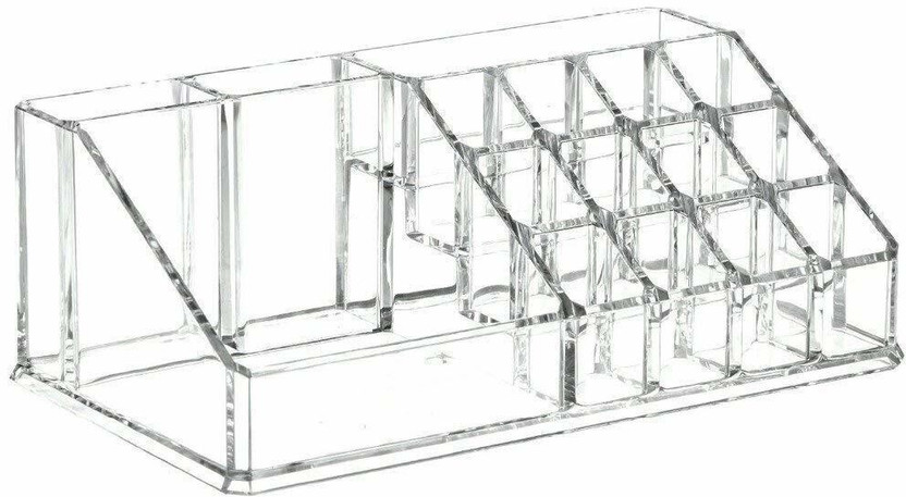 BLAPOXE 16 Compartment Cosmetic Makeup Jewellery Lipstick Storage Organizer Holder Box Makeup Vanity Box(Multicolor)