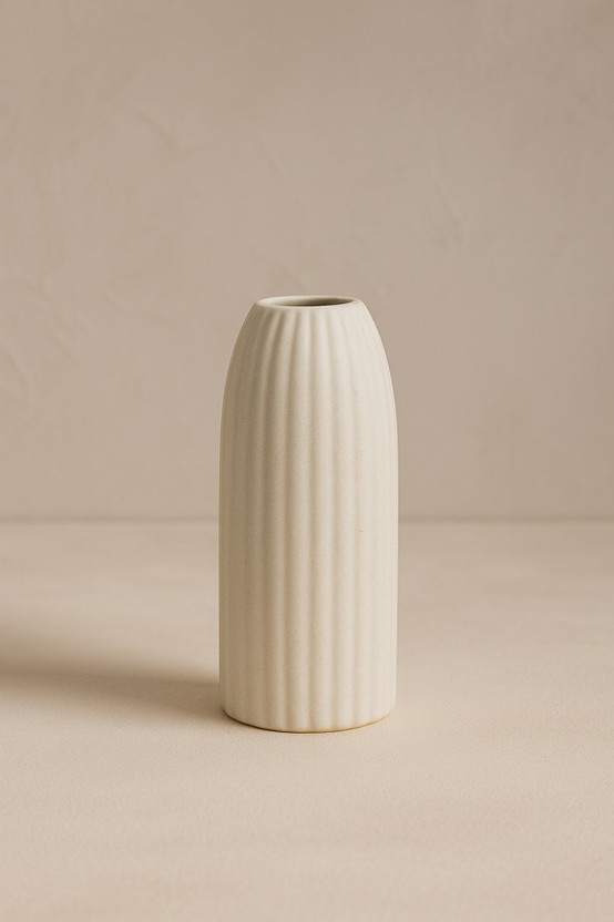 Globally Globally Indian Minimalist Beige Big Jar-Style Ceramic Vase Ceramic Vase(9 inch, Beige) - Flipkart Deal