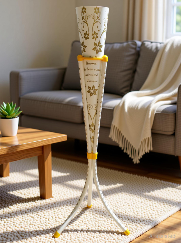 Gofika Iron Vase(26 inch, White)