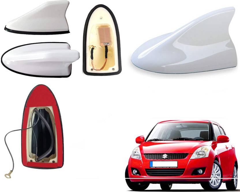 Automotive Prist Car Antenna Maruti Suzuki Swift Type2 White Shark Fin