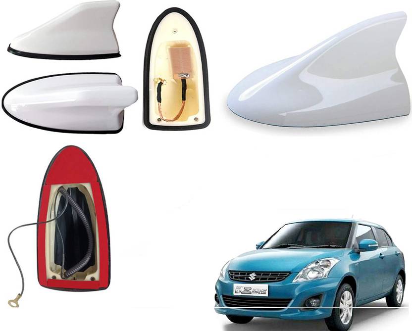 Automotive Prist Car Antenna Maruti Suzuki Swift Dzire Type2 White Shark Fin Replacement Signal