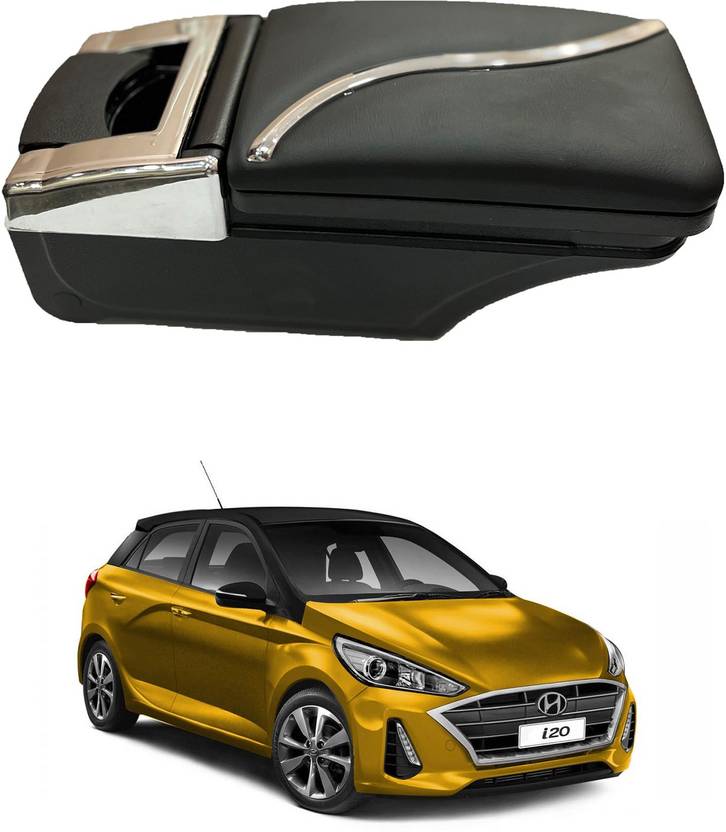 Oshotto PU Leather AR02 Car Armrest Console Box For i20 (20202022