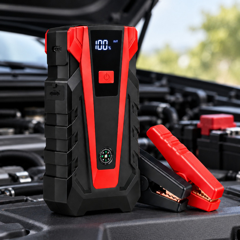 FEXMY FEXMY Upgrade Your Emergency Kit with Portable Jump Starter and Heavy Duty Clamps 12000 Ah Battery for All Vehicles - Flipkart Deal