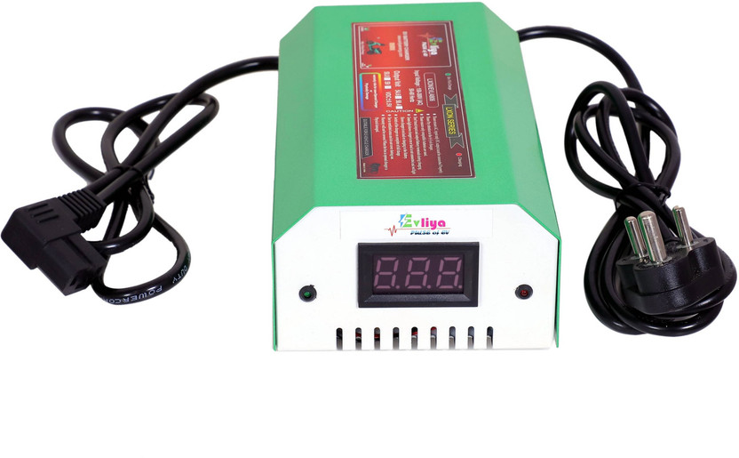 EVLIYA 48V 6amp Auto Cutoff 54.7v Fast Lithium-ion charger T-TYPE for Electric Scooter 36 Ah Battery for All Vehicles