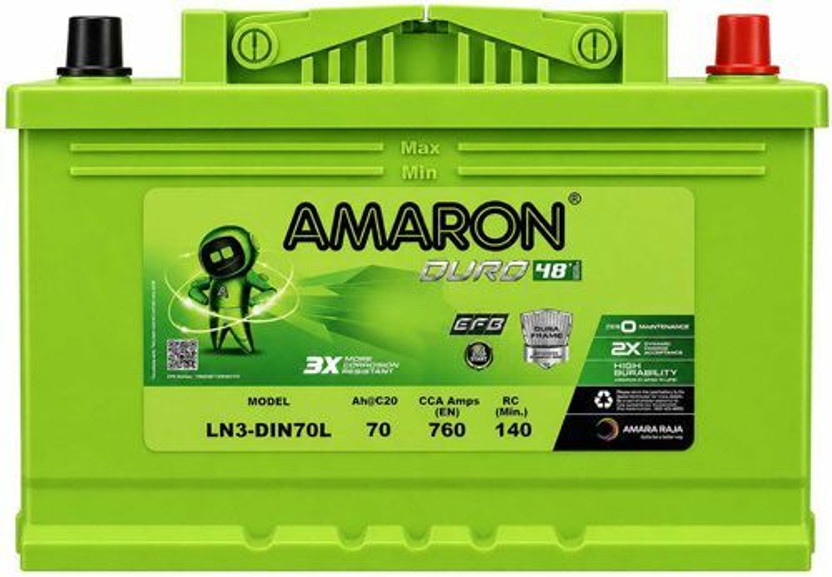AMARON with Doorstep Installation LN3-DIN70L 40 Ah Battery for Car