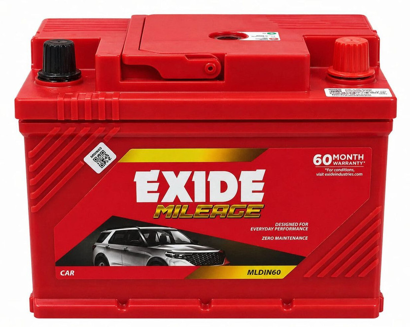 EXIDE EXIDE Battery With Doorstep Installation VNS 60Ah Mileage FMI0-MLDIN60 (60Ah) 60 Ah Battery for Car - Flipkart Deal