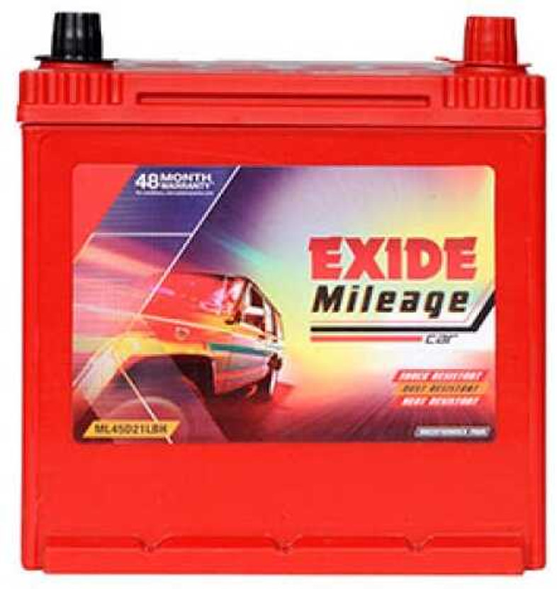 Exide with Exchange and Doorstep Installation EXIDE MILEAGE FML0-ML40RBH (40Ah) 40 Ah Battery for Car